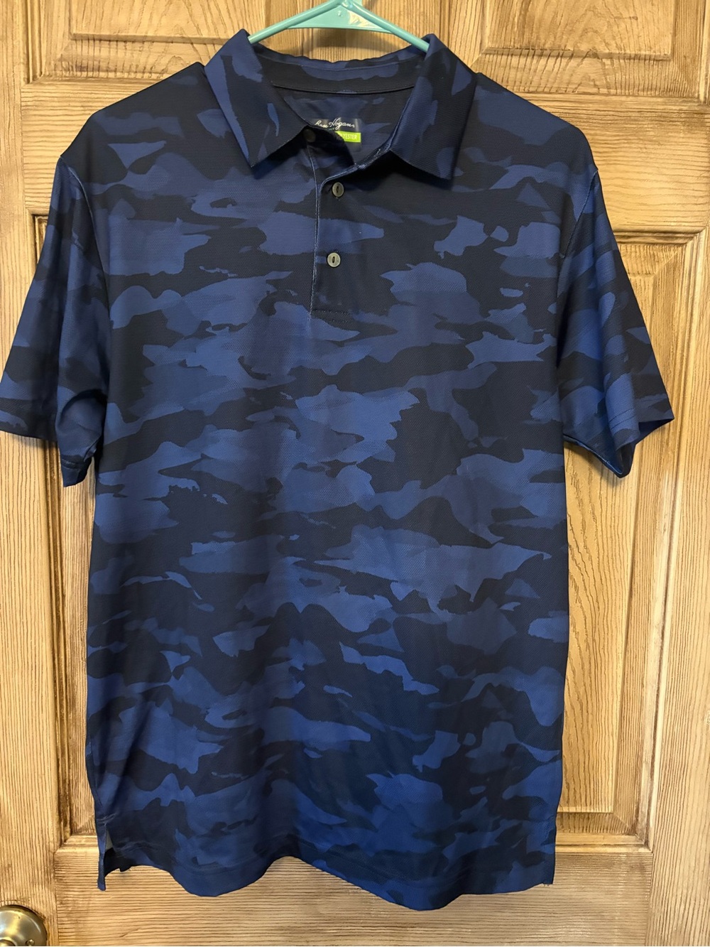 Ben Hogan Men’s Golf Polo Shirt Size S Blue Navy Camo Performance